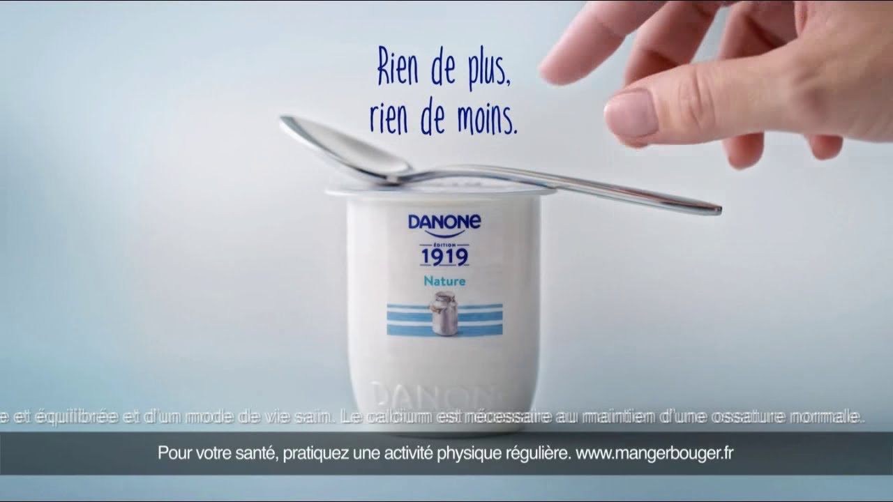 Danone dition 1919 Nature c est Une tiquette Super Courte Du Lait Et danone-dition-1919-nature-c-est-une-tiquette-super-courte-du-lait-et