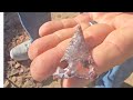 NOTCHING sucess! Raw Lavic Jasper triangle preform to point. #FLINTKNAPPING #ARROWHESD