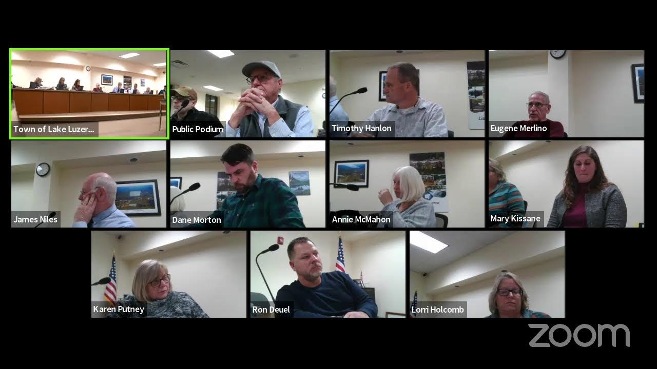 Town of Lake Luzerne #39 s Town Board Meeting 01/02/24 YouTube
