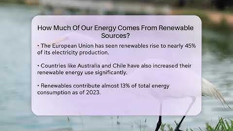 How Much Of Our Energy Comes From Renewable Sources? - Ecosystem Essentials