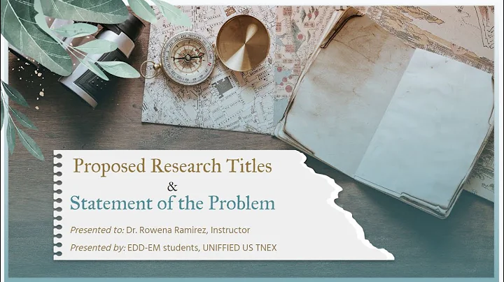 Research Title & SOP Part 1