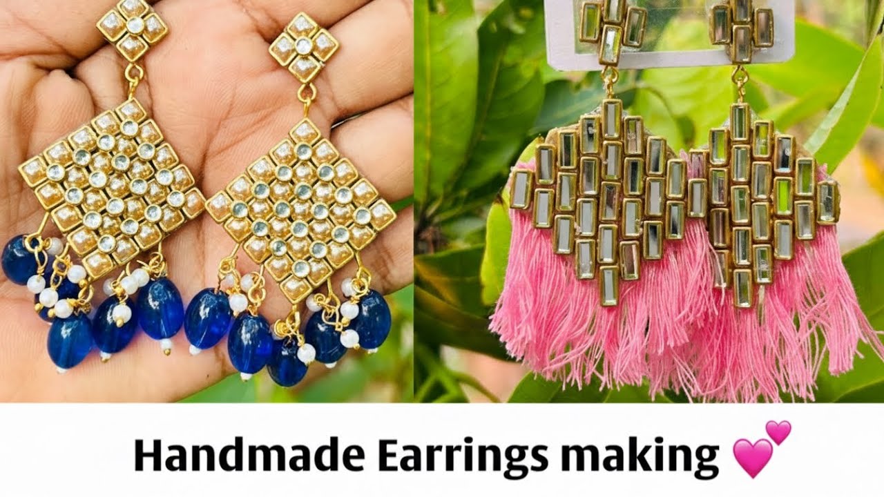 Handmade Earrings | Full Tutorial | Jewellery making | Crafty Candy