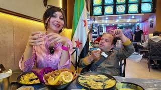 أبو عبدو وأمل بتجربة المنسف الأردني 😍