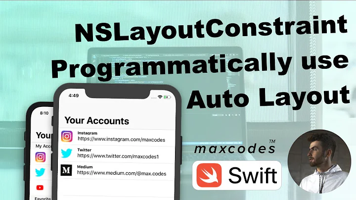 AutoLayout programmatically via NSLayoutConstraint & UIStackView - Social Accounts App (ep. 7)