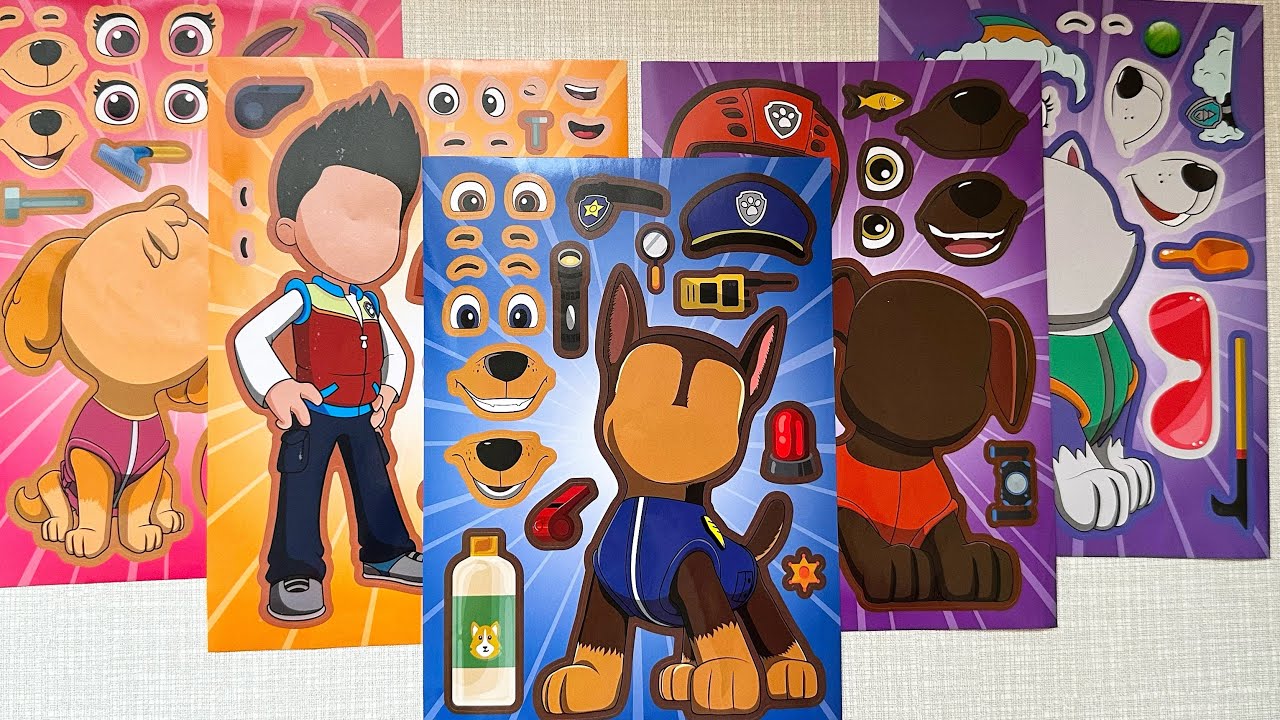 [paper diy] PAW PATROL 🐾Sticker Book /Skye, Chase, Ryder, Marshall, Zuma, Rocky…