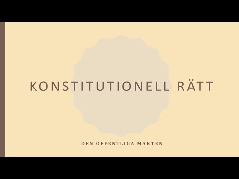 Video: Vad är Konstitutionell Lag?