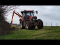 Taillage de haies 2021 avec épareuse Noremat &Case ih