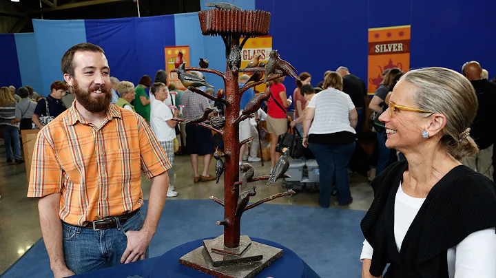 Folk Art Carved Bird Tree, ca. 1900  Kansas City, ...