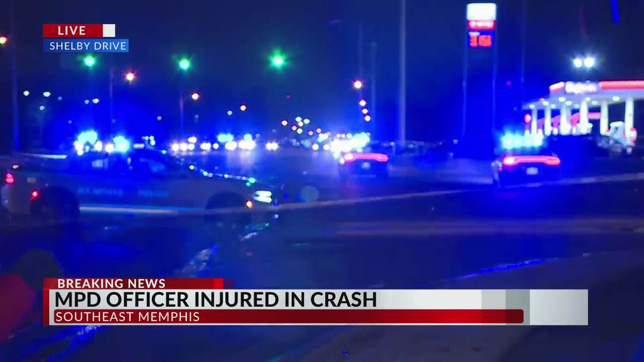 MPD Officer injured un 3-car crash - YouTube