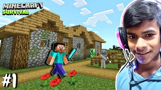 1st Day in Minecraft survival 😮‍💨 series | Minecraft gameplay