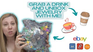 LONG UNEDITED JEWELRY UNBOXING! - Shop Goodwill Jewelry Grab Bag to Resell on Ebay Poshmark Etsy