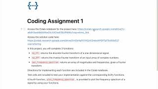 Coding Assignment 1:  Implement Fourier Transform in 1D