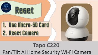 TP-Link Tapo C220 Web Camera: Use MicroSD card and Reset Camera