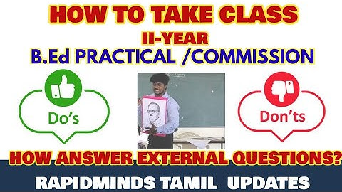 TNTEU B.Ed PRACTICAL / COMMISSION 2025: DO