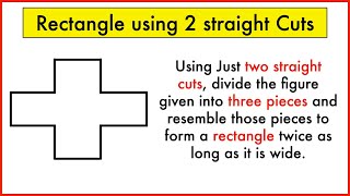 Rectangle Using 2 Cuts || Lateral Thinking Puzzle #Shorts