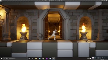 Wall Environment walkthrough Dungeon game made in unreal engine
