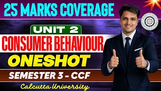 Unit-2 |Consumer Behaviour| One Shot + Sanjeevni Booti Discussion| Sem-3 CCF Calcutta University 