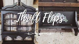 Thrift Flips • Trash to Treasure • Using Milk Paint to Transform Salvaged Items
