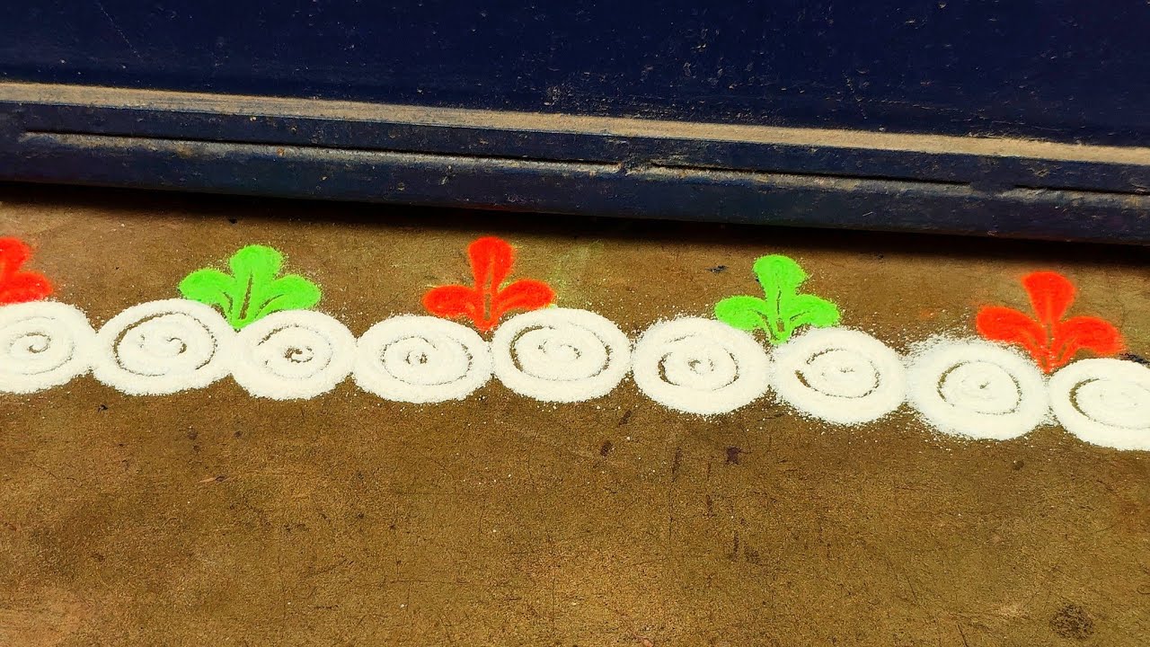New design rangoli by Babli rangoli #chokhat #design #rangoli - YouTube