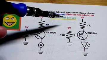 PNP BJT current source trimpot controlled 2N3906 bipolar junction transistor circuit electronics