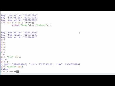 Python Tutorial   11  Dictionaries and Tuples
