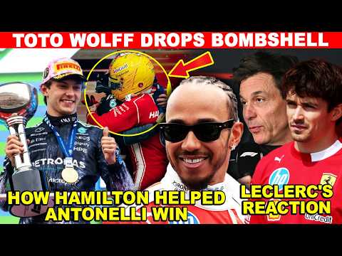 Video How Hamilton Helped Antonelli WIN: Toto Wolffs BOMBSHELL Stuns Ferrari Leclerc | Leclerc's reaction