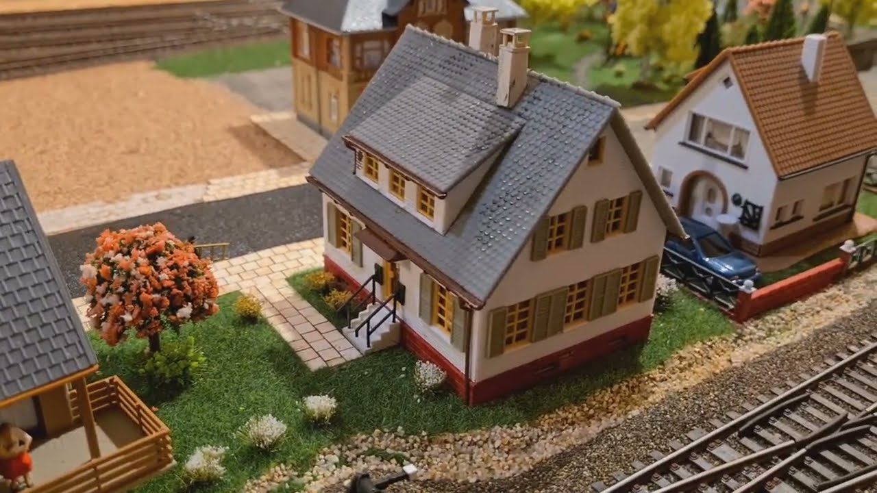 Moja makieta H0 Cz.12 - Postępy prac w miasteczku.