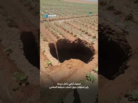 حفرة غامضة تظهر في مزرعة: تساؤلات حول أسباب ظهورها