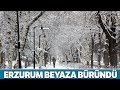 Erzurum Beyaza Büründü