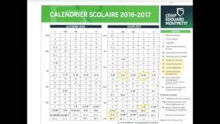 Calendrier scolaire