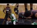 Jaylen Brown hit Paul George in the nuts and Eric Collins felt his pain 😭