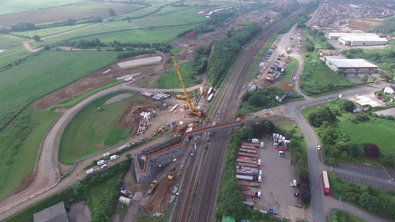 Finedon Road Railway Bridge Wellingborough 03062018 YouTube