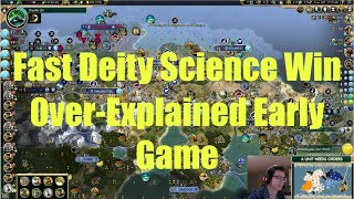 Civ 5 Deity Game 1: Fast Turn 167 Science Victory (Quick Speed) - Part 1 (Overexplained Early Game)