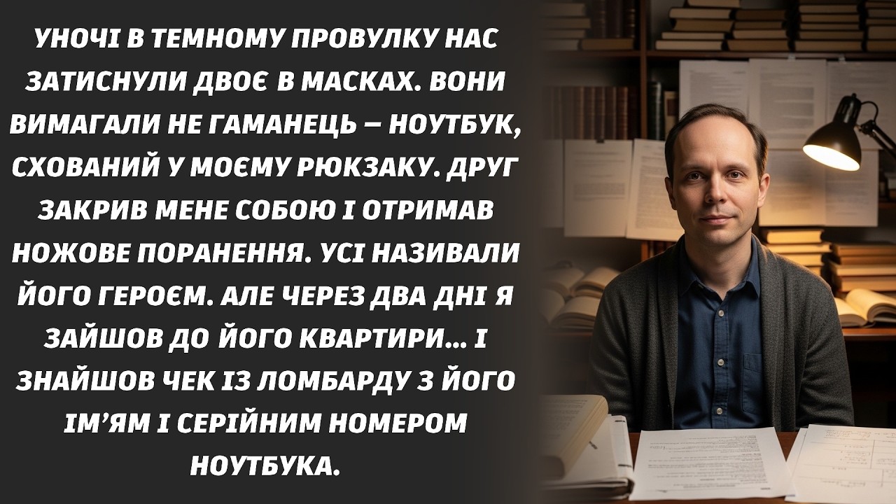Грабіжники знали про ноутбук. І я зрозумів: нас здав той, хто йшов поруч.