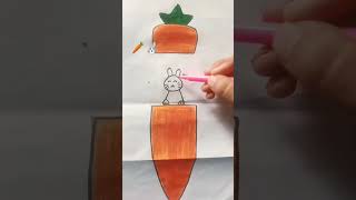 Carrot&Bunny panting #satisfying #art #viralvideo #shorts