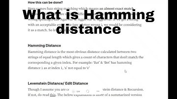 What is Hamming distance ?