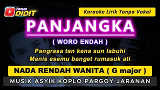 Download lagu PANJANGKA - Karaoke Nada Rendah WANITA / CEWEK ( WORO ENDAH ) Koplo Pargoy Jaranan FEMALE LOW KEY