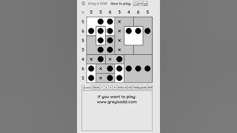 Grey is Odd - Today grids. Solution level 4 7X7 dated 03-04-2024