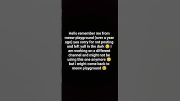 Apologies to my fellow meow playground friends (new channel @ASTR6LOGY)