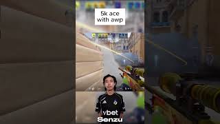 Counter Strike 2 | Senzu 5k ace 😮 #counterstrike2 #gaming #highlights #skills #senzu #fyp