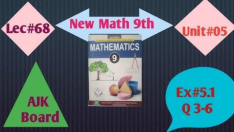 "Class 9th Math AJK Board Ex 5.1 Q3-6: Linear Equations & Inequalities - World problems