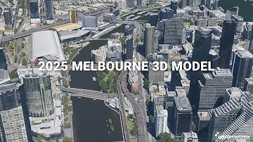 Video Flythrough of Melbourne 3D Mesh Model created by Aerometrex and captured in 2025