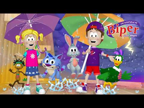 No Paró de Llover ☔️🌧️💦  Biper y sus amigos juegan bajo la lluvia 🎈 | Nueva canción 🎵