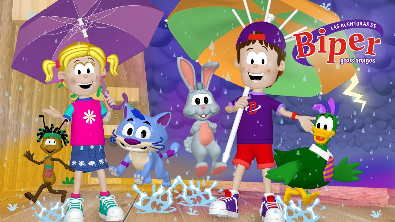 Cover No Paró de Llover ☔️🌧️💦  Biper y sus amigos juegan bajo la lluvia 🎈 | Nueva canción 🎵