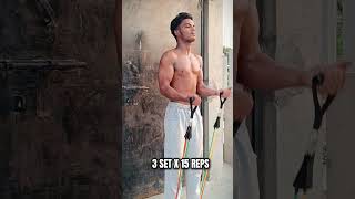 NO GYM? BUILD BIGGER BICEPS 💪 | Resistance Band Workout #shorts