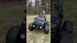Thomas Ride On Monster Truck Power Wheel with his pet Phoebe