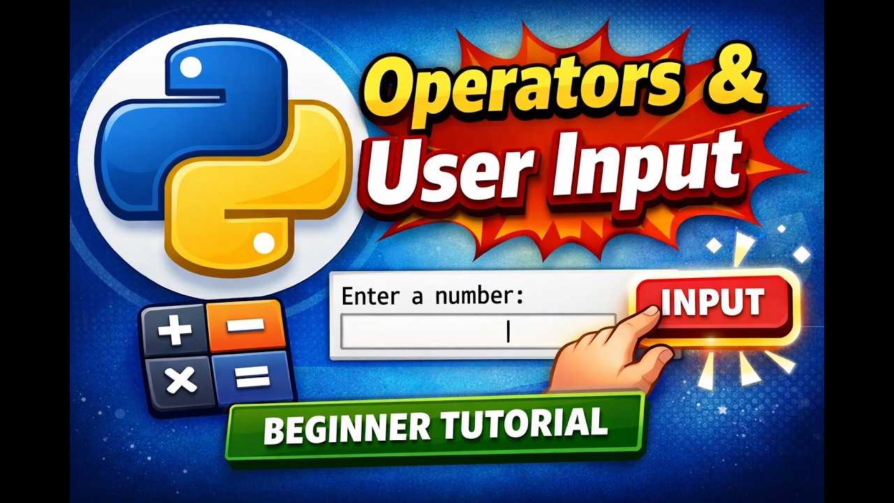 Python Operators and user input| Beginner Friendly Tutorial - YouTube