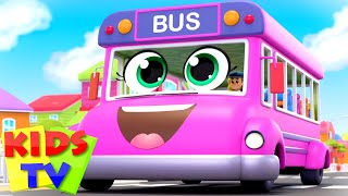 the wheels on the bus go round and round baby toot toot nursery rhymes baby songs kids tv