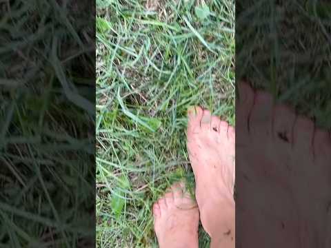 walking barefoot is fun