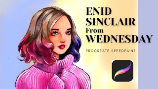 Procreate Painting | Enid Sinclair from Wednesday Netflix